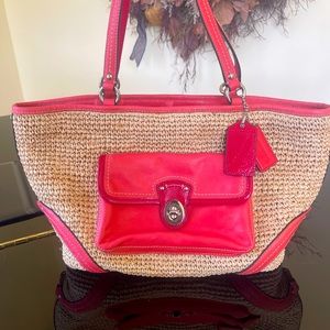 Coach woven straw bag❤️❤️